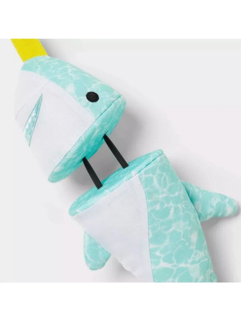 Sun Squad Shark Dog Toy For Gentle Play Floats Made For Cuddlers Teal & White